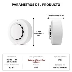 Detector de humo inteligente, WiFi Sensor de humo contra incendios